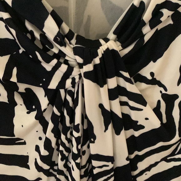 Banana Republic cream and navy patterned dress - Picture 3 of 4